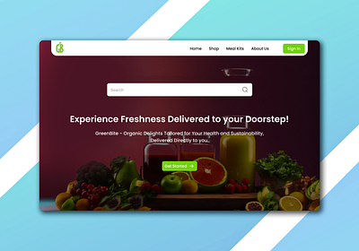 Organic Foods Delivery Webpage dailyui dailyui challenges graphic design ui