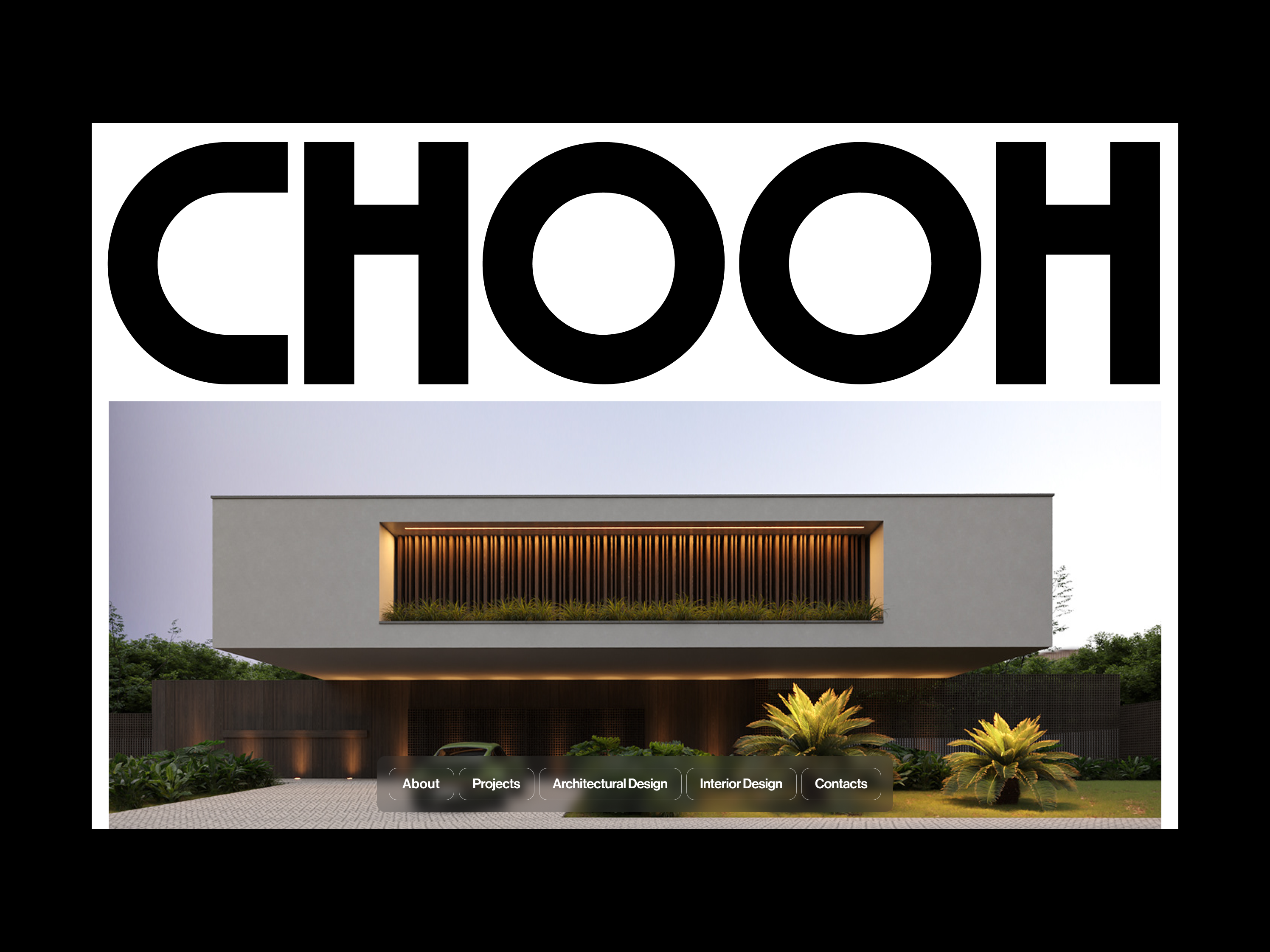 Architectural Agency CHOOH agency bold branding clean grid landing page type typography ui ux web website