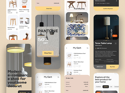 Furniture And Light Store App Mobile App Design 3d animation application design branding graphic design logo mobile app mobile application motion graphics ui ux ui design web desigh