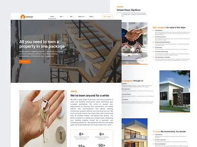 Real Estate Landing Page branding design figma illustration interaction design product design ui user research ux visual design