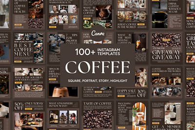 Coffee Brown Template 3d animation branding canva bundle canva pack coffee and resto coffee quote coffee shop design graphic design illustration instagram bundle instagram pack logo motion graphics social media bundle social media pack ui ux vector