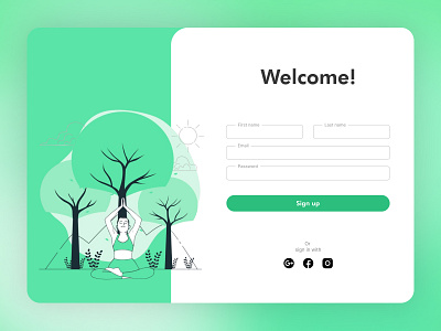 Sign up page 01 figma graphic design landing page signup ui uichallenge