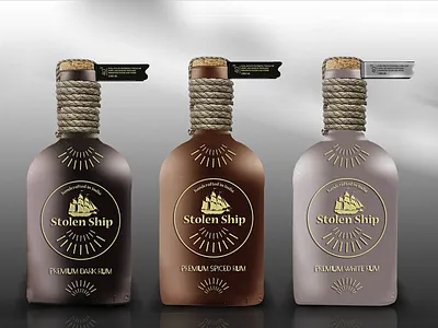 Rum Packaging and Branding bottle branding graphic design label design logo minimalist mockup packaging design