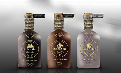 Rum Packaging and Branding bottle branding graphic design label design logo minimalist mockup packaging design