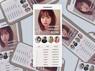 DailyUI 19 - Leaderboard #dailyUi19 dailyui engage interface leaderboard list mobile ui user friendly ux