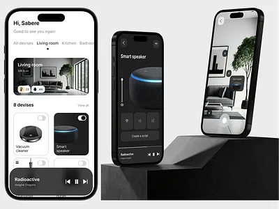 Smart House App app app design appdesign appmobile design graphic design homedesign minimalapp mobile design mobile ui modern app smart app smartapp ui uiapp uidesign uiux ux