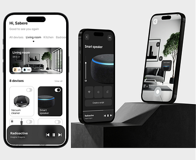 Smart House App app app design appdesign appmobile design graphic design homedesign minimalapp mobile design mobile ui modern app smart app smartapp ui uiapp uidesign uiux ux