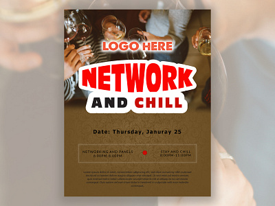 Network and Chill Flyer branding flyer flyer design graphic design logo motion graphics network and c network and chill flyer unique flyer