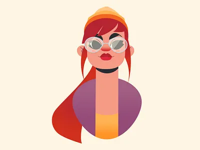 Self portrait illustration design girl graphic design illustration inspiration modern portrait portrait illustration trend vector