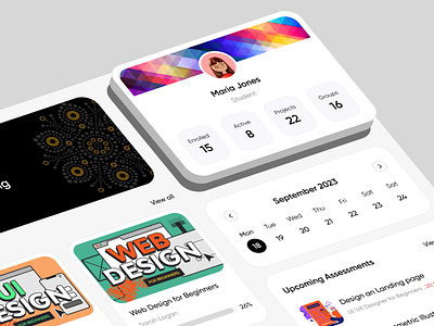 Student Dashboard - Concept app design concept design dailyui dashboard design figma student dashboard ui ui design ux