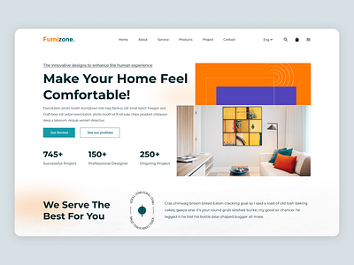 Interior Landing Page Ui Design agency landing page apartment architecture branding design figma graphic design homedecor interior interior agency interior website landing page pixelean smart home typography ui web design