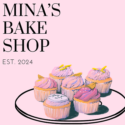 Simple Logo Cake Shop bake branding cake cakeshop cupcake cute graphic design logo pink shop simple