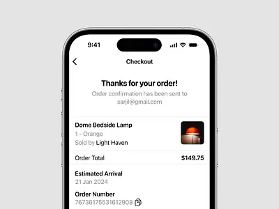 Checkout Exploration checkout checkout page checkout screen clean ui dark mode ecommerce finance light mode minimal ui mobile ui order order confirmation product design sarjil ui uiux ux
