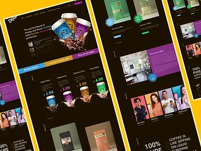 Coffee Bar UIUX ai assistant business coffee bar coffee shop design figma figma design graphic design interface investment metrics minimalism motion graphics navigation minimal figma redesign scroll user experience web design website