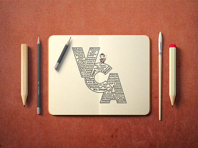 VCA STUDENT NAMES LOGO DESIGN branding design graphic design illustration logo typography vector