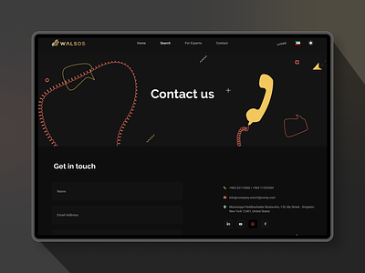 Live Consultation Web Application - Contact Us Page branding call to action contact form contact page contact us creative ui creative website cta cta section cta strip dark dark ui design design trends. fq frequently asked questions get in touch illustration theme userexperience.