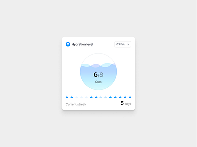 05 Hydration level app clean design minimal product ui ux