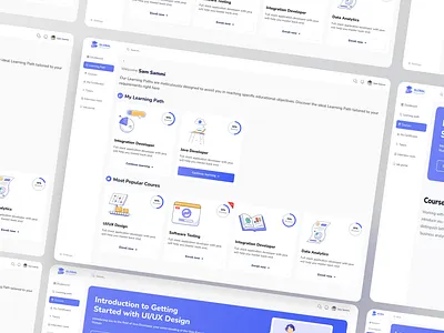 LMS Online education course dashboard dashboard design eduation global eductaion lms minimal design online online education trendy design ux