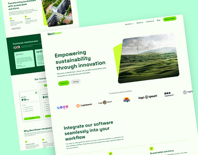 Next Green Website energy green green energy renewable energy solar solar power ui design uiux web design wind power