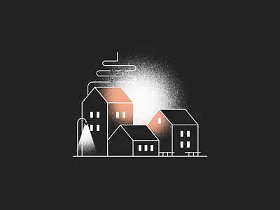 Night branding design graphic design home icon illustration line minimal night retro simple textures ui