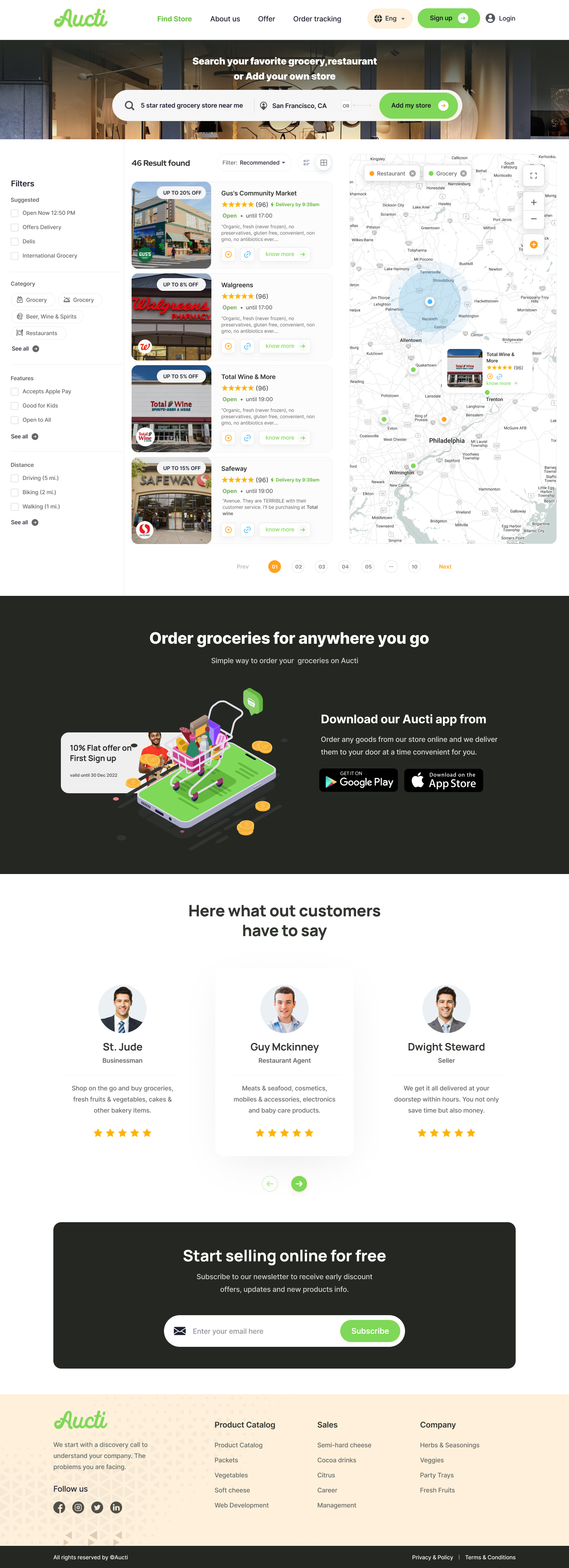 Aucti  that connects produce wholesalers with local grocery by anil on Dribbble