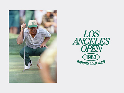Vintage Los Angeles Open Golf Hat 90s branding country club design golf hat hat design logo los angeles retro sports typography vintage
