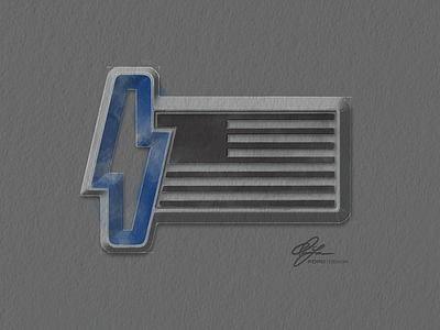 Ford F-150 Lightning Emblem 3d american automotive badge branding design electric emblem ev flag ford graphic illustration logo transportation vector