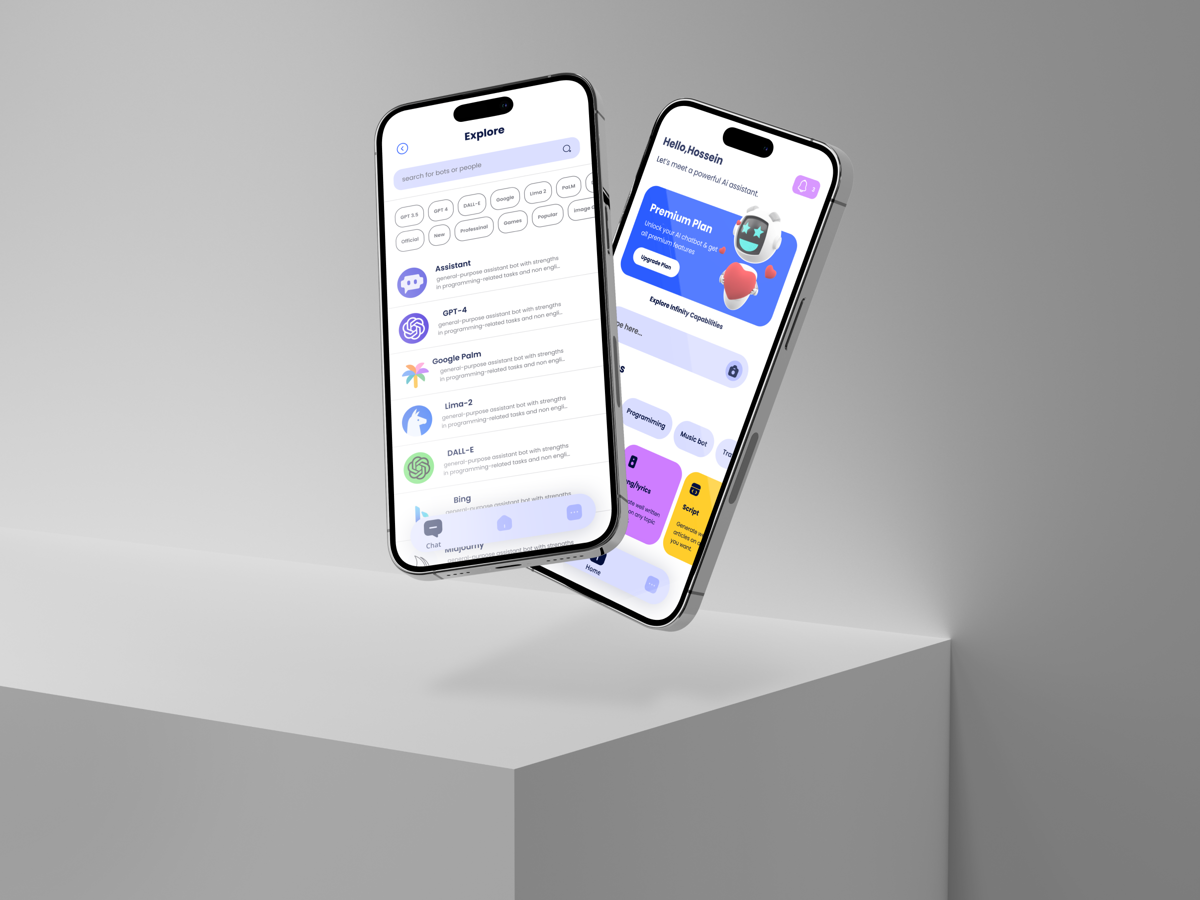 AI chat bot APP chatbot graphic design interactive mobile app prototype ui ui kit uiux