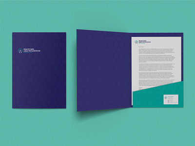 HDAI folder analytics branding business card collateral data design folder graphic design green hdai health healthcare institute letterhead logo logomark pattern purple texture white