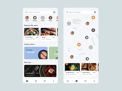 Food delivery app app delivery doordash figma food mobile restaurant uber eats ui