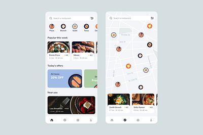 Food delivery app app delivery doordash figma food mobile restaurant uber eats ui