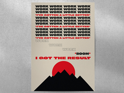 Motivation Poster Work advertesign graphic design poster