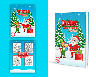 Chrismas Coloring Book for Kids book book design bookcover books books cover coloring book cover cover design design designbook graphic design kis book kis books