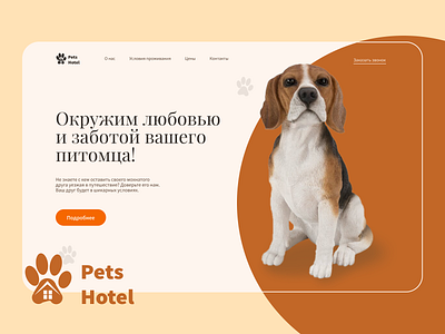 Concept Pets Hotel! branding creative design interface landing ui web website