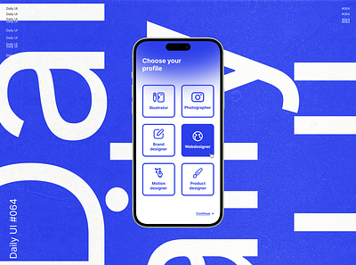 Daily UI 064 - User Selection app application branding challenge daily dailyui design designer icons media messenger photographer profile select selection social ui user ux web