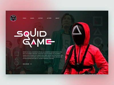 Concept Squid game! concept creative design interface landing ui web website