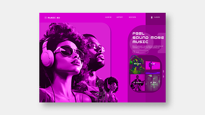 Music 2D_ui Landing Page Design ai animation app landing page ui ui design ux webdesign
