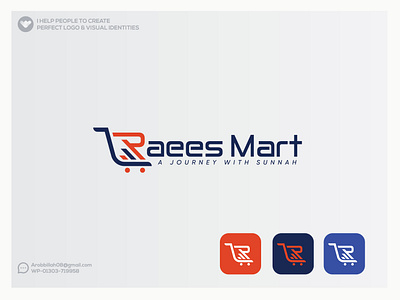 Ecommerce Shoping Modern Business Raees Mart Logo design branding graphic design logo