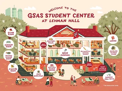 Harvard University Illustrated Map hand lettered map hand lettering harvard university iconography illustrated map illustration map map design