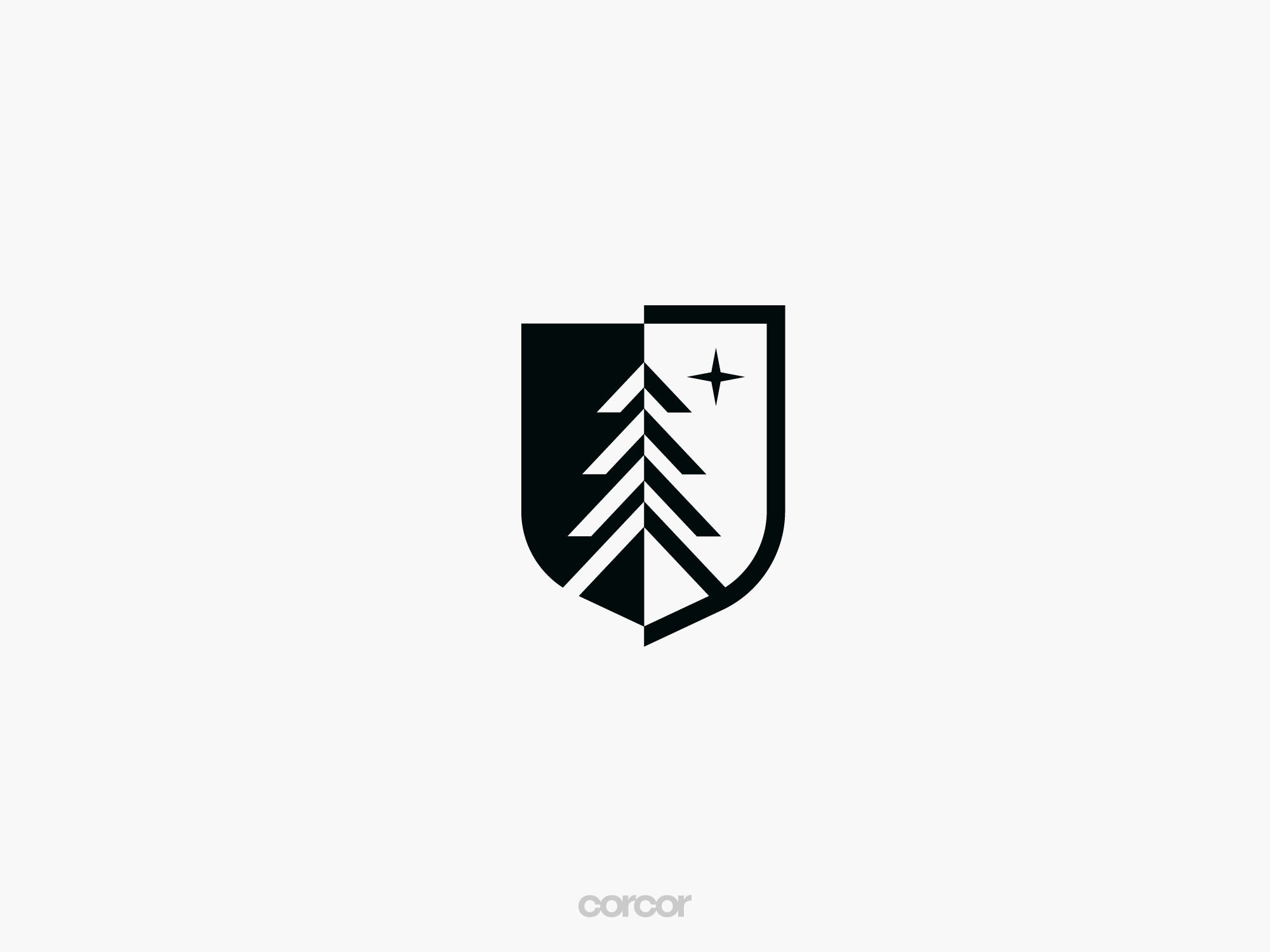 Pine Tree Logo - Letter A a logo arrows branding economy financial forest forest logo geometry logo nature pine pine logo pine tree pine tree logo star tree logo wood