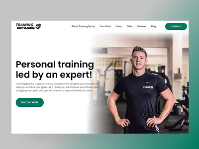 Personal Gym Trainer Website - TrainingSpace personal gym trainer website personal trainer personal trainer gym personal trainer web design personal trainer website website