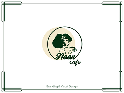Noon Cafe branding cafe calm flat illustration graphic design illustration logo design mockups vectors visual design