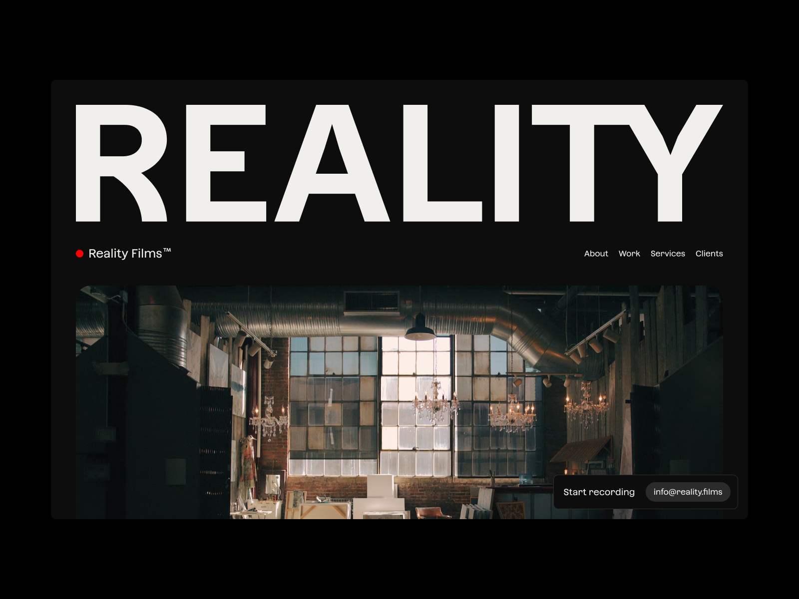 Filmmaking Agency Website agency landingpage ui website