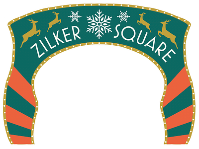 Austin Trail of Lights: Zilker Square art deco austin carnival christmas entry fabrication holidays lights mockup portal reindeer snowflakes