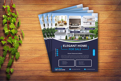 Real Estate Flyer Design for Business flyer template modern home real estate flyer