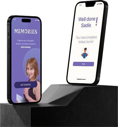 Memories Journal App Design branding product design ui ui design ux design