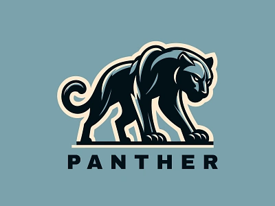 Panther Logo animal logo branding panther logo business company creative logo for sale graphic design minimalist panther panther for sale panther logo powerpoint sabertooth store ui unique design ux vector vector logo file zoo