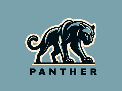 Panther Logo animal logo branding panther logo business company creative logo for sale graphic design minimalist panther panther for sale panther logo powerpoint sabertooth store ui unique design ux vector vector logo file zoo