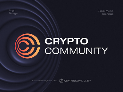 Crypto Community Logo Design and Branding blockchain branding coin community crypto gradient icon identity lettering logo media pattern social token wallet