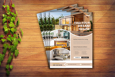 Real Estate Flyer Design for Business flyer template modern home real estate flyer